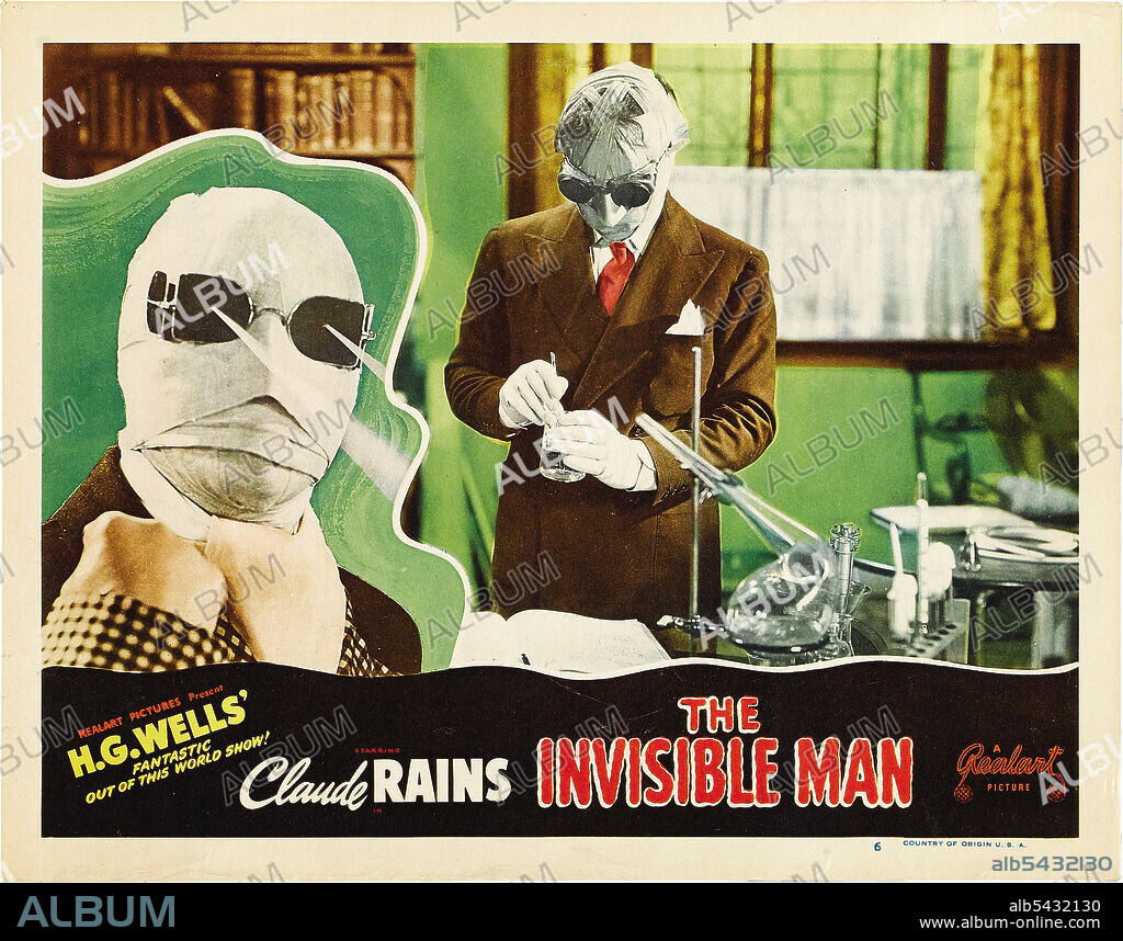 THE INVISIBLE MAN, 1933, unter der Regie von JAMES WHALE. Copyright UNIVERSAL PICTURES.
