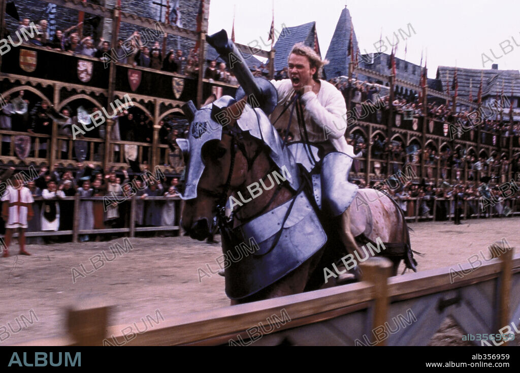 HEATH LEDGER en DESTINO DE CABALLERO, 2001 (A KNIGHT'S TALE), dirigida por BRIAN HELGELAND. Copyright COLUMBIA PICTURES / ENDRENYI, EGON.