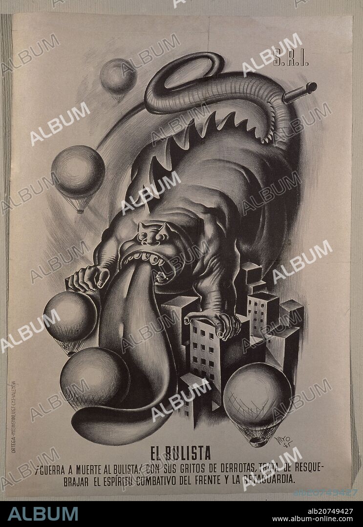 RAMÓN PUYOL ROMÁN. CARTEL DE LA GUERRA CIVIL ESPAÑOLA - EL BULISTA.