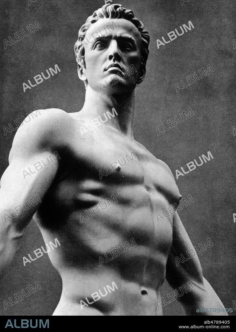 ARNO BREKER. Sculpture de BRECKER (1900-1991) : figure heroique, vers 1940. Credit : Collection KHARBINE-TAPABOR.