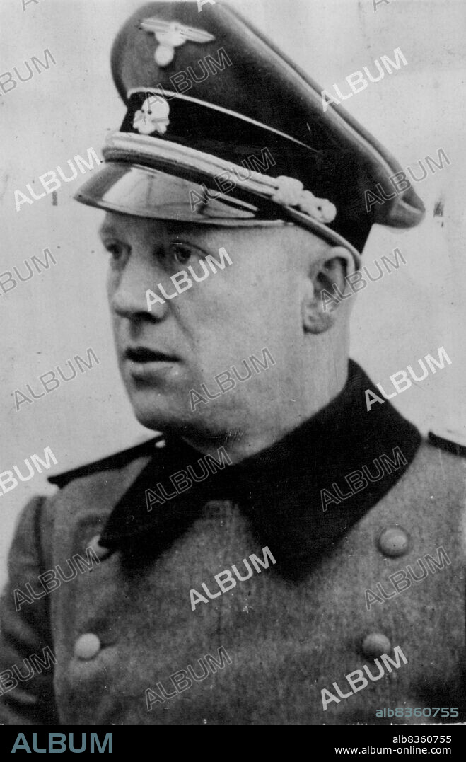 British Zone is Scoured for Nazis who made daring Escape as Trial Neared - Lieutenant-Colonel Fritz Suhren, one of the escaped Nazis.Two Nazis who escaped from an internment camp at Neungarame, eight miles from Hamburg, in what is said to have been the most daring break-out since the surrender of Germany, are now and other investigators in the British Zone of Germany. The missing men are Lieutenant-colonel Fritz Suhren, former S.S. commandant of Ravensbruck concentration camp, and his labour director, Hans Pflaum - their trial for war crimes is due to begin on December 3. November 14, 1946.
