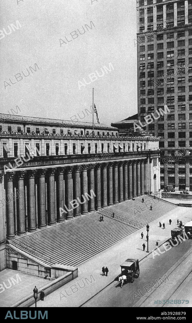 James Farley Post Office building, New York City, USA, c1930s. The Beaux-Arts style building was completed in 1912. A print from Countries of the World, edited by JA Hammerton, volume V, the Fleetway House, London, c1930s.