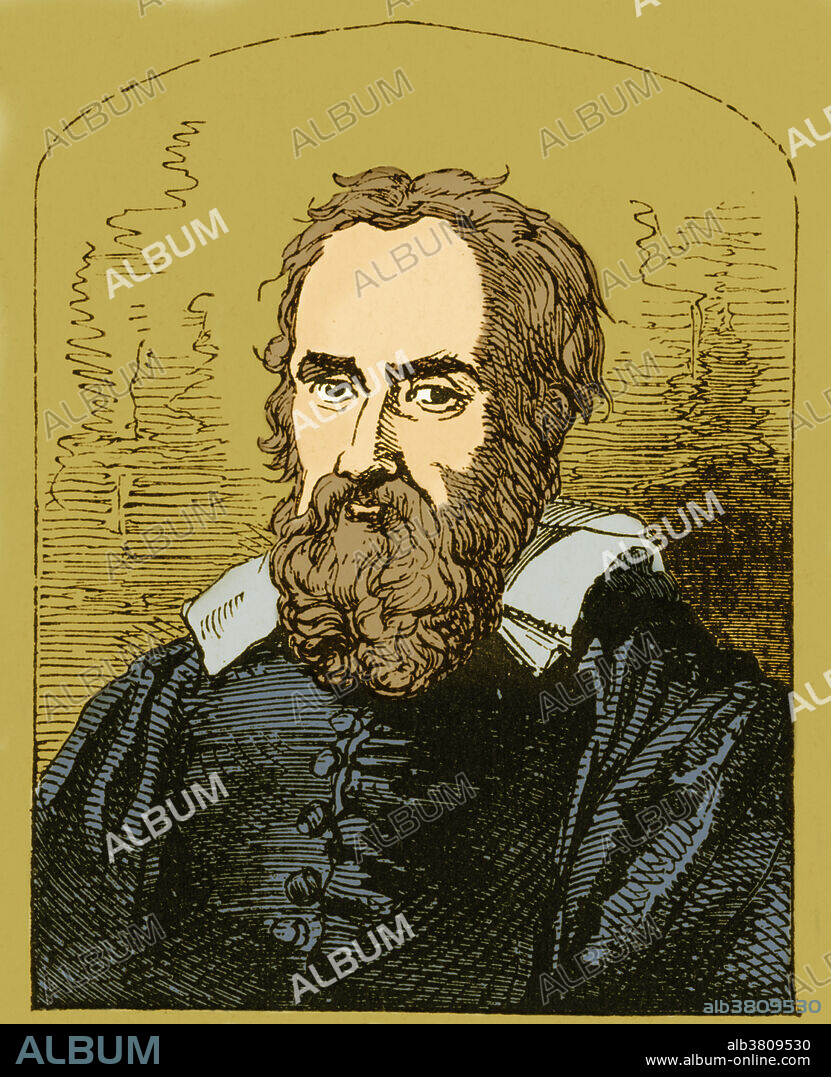 Galileo Galilei (February 15, 1564 - January 8, 1642), Italian physicist, mathematician, astronomer and philosopher. Color enhancement of BN2281.