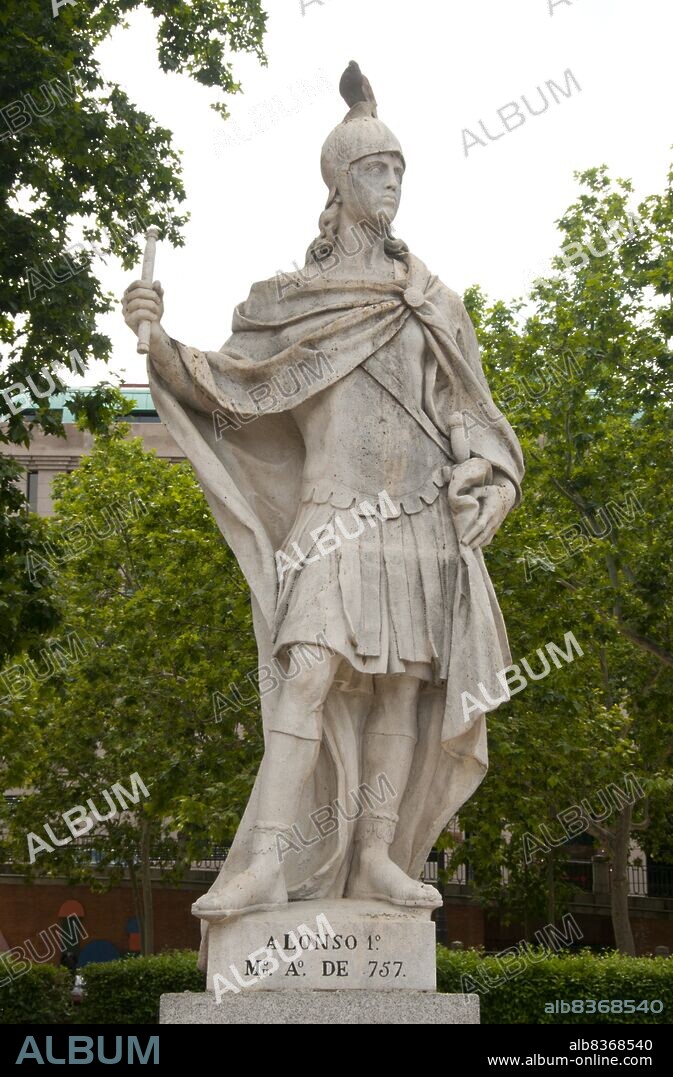 Alfonso I of Asturias (c. 693 757) , called the Catholic, was the third King of Asturias, reigning from 739 to his death in 757. His reign saw an extension of the Christian domain of Asturias, reconquering Galicia and León.<br/><br/>. He succeeded his brother-in-law Favila, and was succeeded by his son, Fruela I. Alfonso's youngest son, Mauregatus, also became king, and his daughter Adosinda was consort to King Silo of Asturias. The dynasty started by Alfonso was known in contemporary Al-Andalus as the Astur-Leonese dynasty.