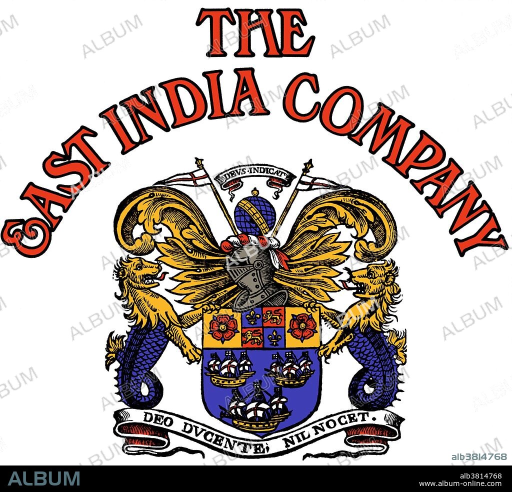 The company's first arms bear the motto: God leading, we are safe. The Dutch East India Company was a chartered company established in 1602, when the States-General of the Netherlands granted it a 21-year monopoly to carry out colonial activities in Asia. It is often considered to have been the first multinational corporation in the world and it was the first company to issue stock. Over the next two centuries the Company acquired additional ports as trading bases and safeguarded their interests by taking over surrounding territory. It remained an important trading concern and paid an 18% annual dividend for almost 200 years. Weighed down by corruption in the late 18th century, the Company went bankrupt and was formally dissolved in 1800.
