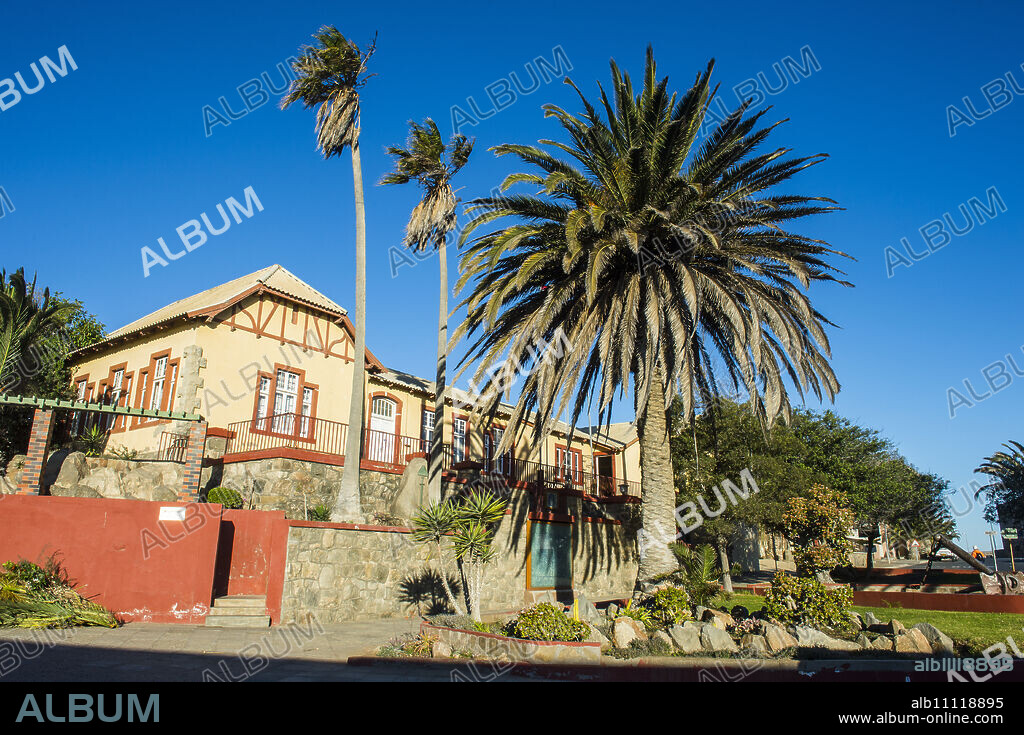 Old colonial German houses in Luderitz, Namibia, Africa.