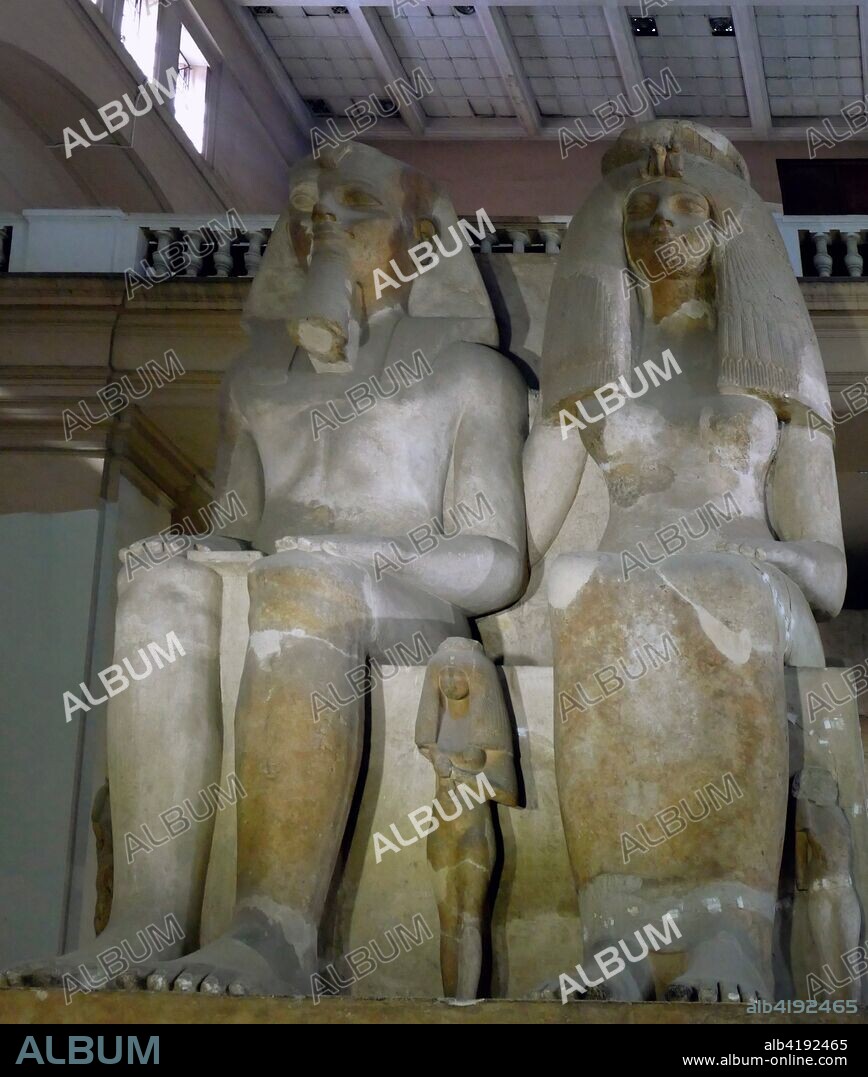 Statue of King Amenhotep III and Queen Tiye. Amenhotep III (Amenophis III). was the ninth pharaoh of the Eighteenth Dynasty. According to different authors. he ruled Egypt from June 1386 to 1349 BC.
