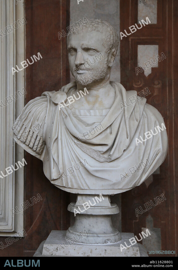 Geta (189-211). Roman emperor who ruled with his father Septimius Severus and his brother Caracalla. Bust. National Roman Museum. Palazzo Altemps. Rome. Italy.