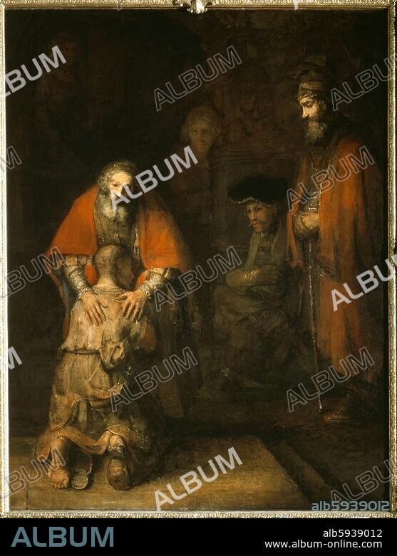 REMBRANDT HARMENSZOON VAN RIJN. Rembrandt, Harmensz van Rijn. 1606-1669. "Die Heimkehr des verlorenen Sohnes", 1668/69. Öl auf Leinwand, 262 × 206 cm. St. Petersburg, Staatliche Ermitage.