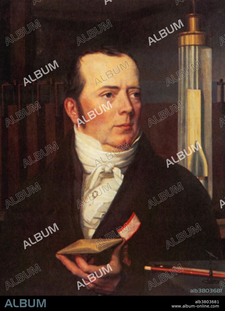 Oersted painting by D. Huidt, after Eckersberg, 1822. Hans Christian Ã˜rsted (August 14, 1777 - March 9, 1851) was a Danish physicist and chemist who discovered that electric currents create magnetic fields, an important aspect of electromagnetism and leader of the Danish Golden Age (first half of 19th century). In 1820 Ã˜rsted noticed a compass needle deflected from magnetic north when an electric current from a battery was switched on and off, showing a relationship between electricity and magnetism. His initial interpretation was that magnetic effects radiate from all sides of a wire carrying an electric current, as do light and heat. He began more intensive investigations and published his findings, showing that an electric current produces a circular magnetic field as it flows through a wire. In 1825, Ã˜rsted made a significant contribution to chemistry by producing aluminium for the first time isolating the element via a reduction of aluminium chloride. The unit of magnetic induction (oersted) is named for his contributions to the field of electromagnetism. He died at Copenhagen in 1851 at the age of 73.