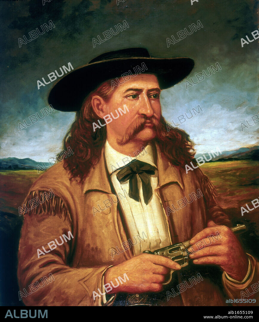 James Butler Wild Bill Hickock (1837-1876) American scout and lawman. Painting from life by Henry H Cross 1874. Thomas Gilcrease Institute, Tulsa, Oklahoma.