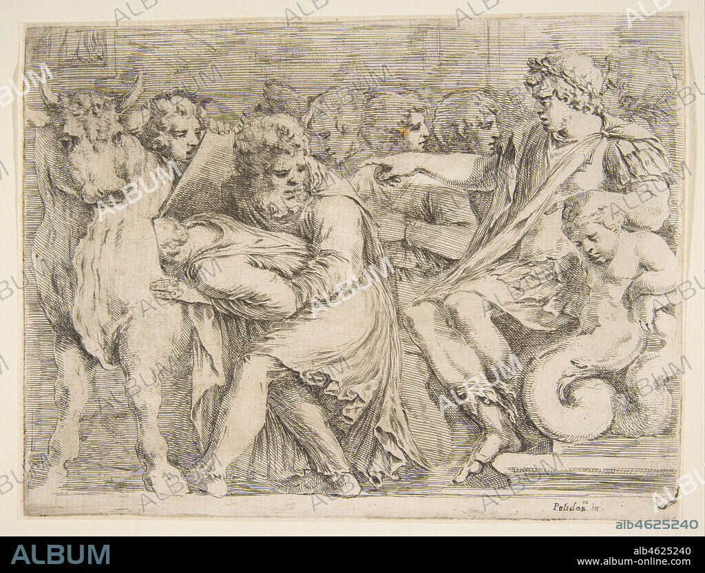 STEFANO DELLA BELLA. Phalaris Having Perillus Thrown into the Bronze Bull, 17th century.