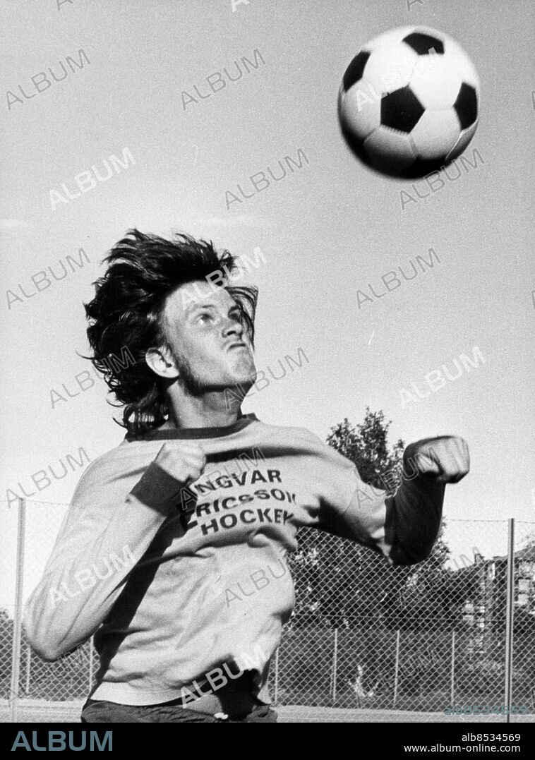 Stockholm 1977-06-20. Klas Johansson, fotbollsspelare i Hammarby IF. Foto: Owe Sjöblom / SvD / TT / kod 12014.