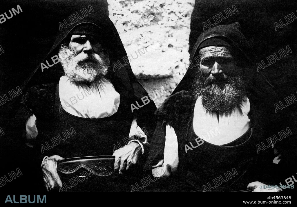 Italy. Sardinia. men with typical regional costumes. 1921.