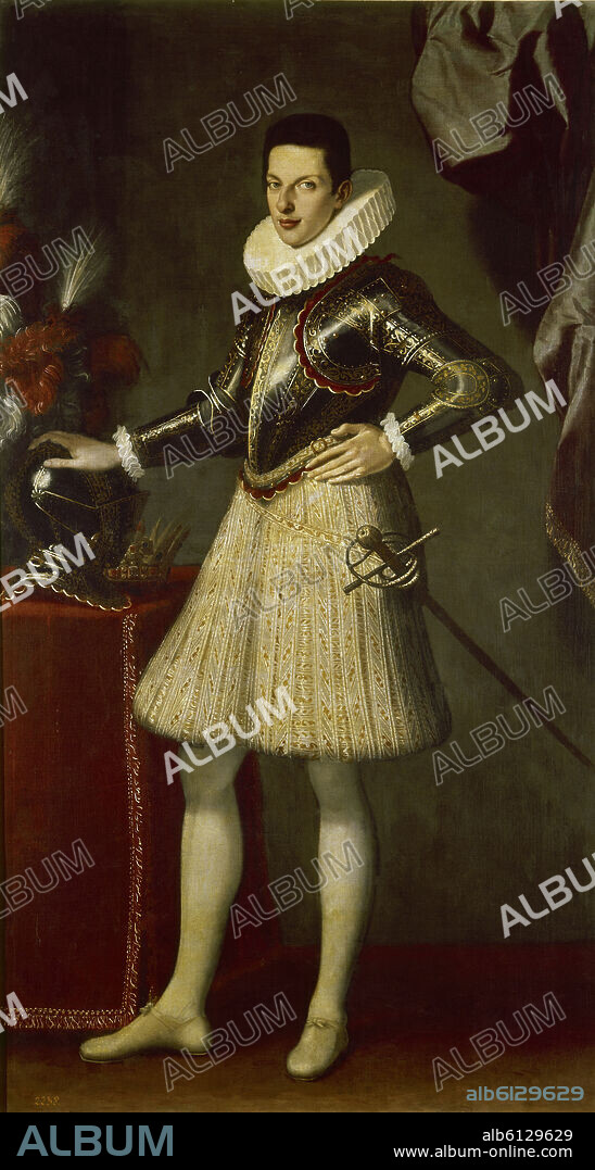 CRISTOFANO ALLORI. Italian school. Cosimo II de' Medici, Grand Duke of Tuscany. Cosme II Gran Duque de Toscana. Oil on canvas (200 x 108 cm). Madrid, El Prado.