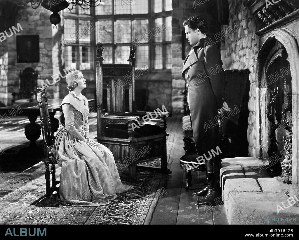FILMS: JANE EYRE, 1944.Joan Fontaine and Orson Welles in a scene from the 1944 film production of 'Jane Eyre.'.