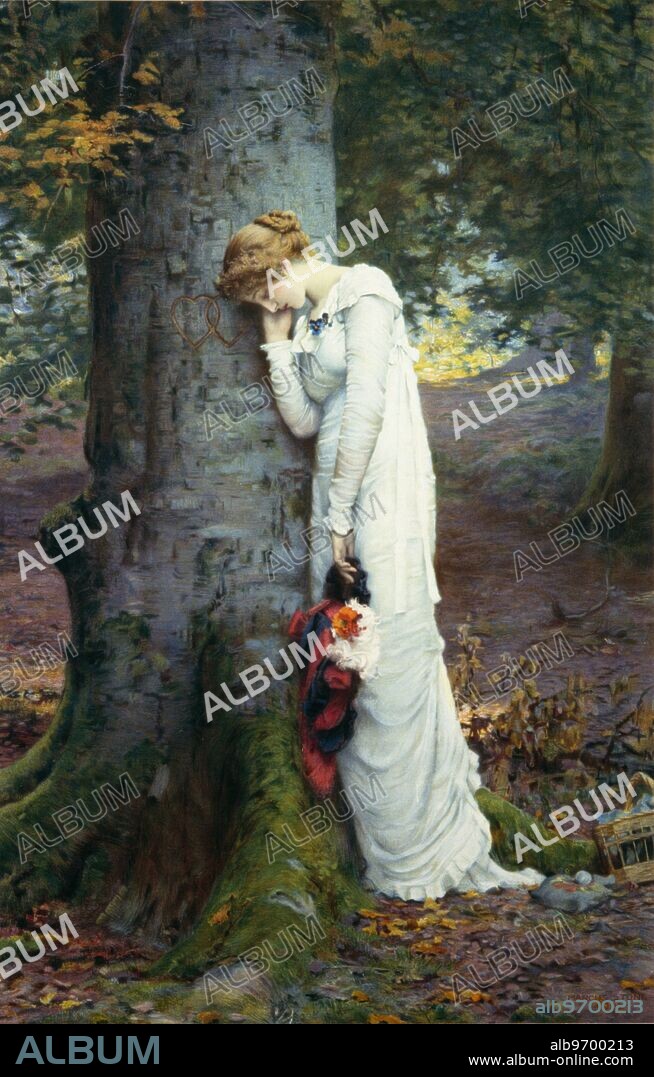 Painting - 1902. by Marcus Stone. Marcus Stone, artist and Associate of the Royal Academy, 1882. A popular and influential Victorian genre painter, Stone (1840-1921) was trained by his father Frank, also an artist, and first exhibited at the Royal Academy when aged just 18. He went on to become an Associate of the Academy in 1877 and a Royal Academician in 1887. ©2006 Credit:TopFoto.