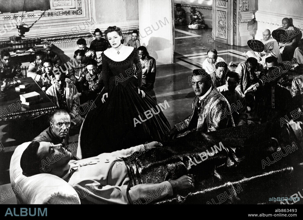 IRENE DUNNE and REX HARRISON in ANNA AND THE KING OF SIAM, 1946, directed by JOHN CROMWELL. Copyright 20TH CENTURY FOX.