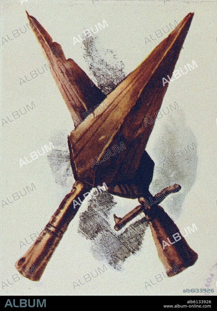 DIBUJO-LANZAS LLANERAS DE LOS ESCUADRONES DEL GRAL JOSE ANTONIO PAEZ.