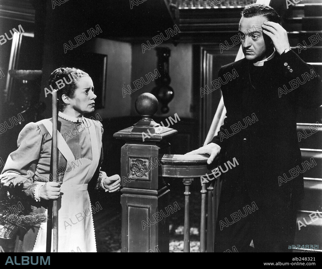DAVID NIVEN and ELSA LANCHESTER in THE BISHOP'S WIFE, 1947, directed by HENRY KOSTER. Copyright RKO.