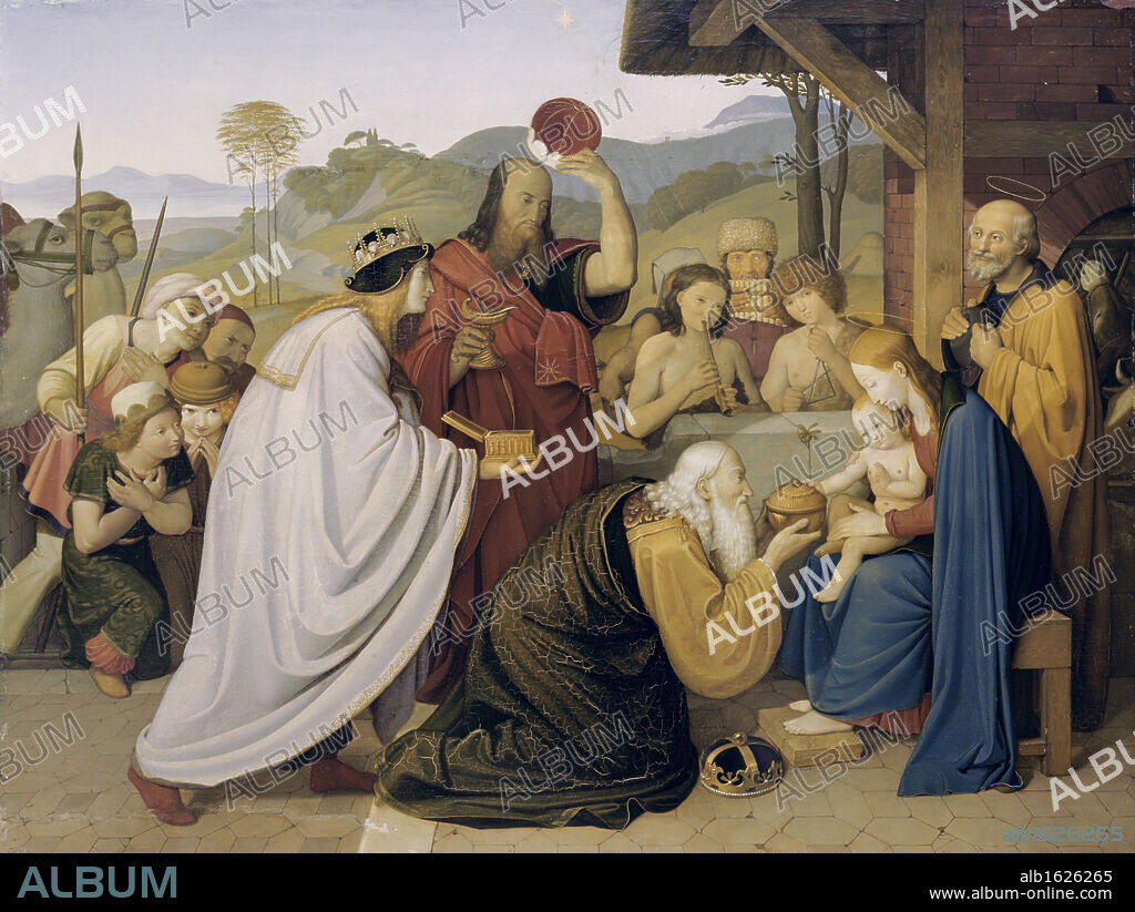 Adoration of the Magi   Johann Friedrich Overbeck (1789-1869/ German).