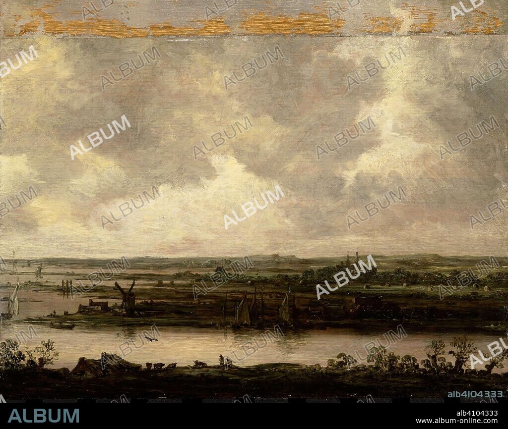 JAN VAN GOYEN. Panoramic View of the River Spaarne and the Haarlemmermeer. Dating: in or after 1644. Measurements: support: h 21.3 cm × w 30 cm; frame: h 29 cm × w 37.7 cm; sightsize: h 20.9 cm × w 29.6 cm.