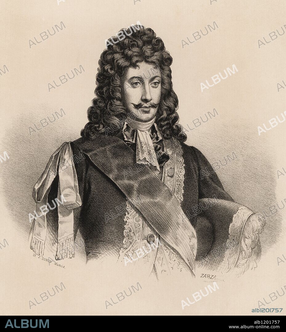 James Stuart Fitz-James, Duque de Berwick (1670-1734). Mariscal de Francia, hijo ilegítimo del rey Jacobo II de Inglaterra. En 1707 ganó la batalla de Almansa, y en 1714 ocupó Barcelona. Grabado de 1870.