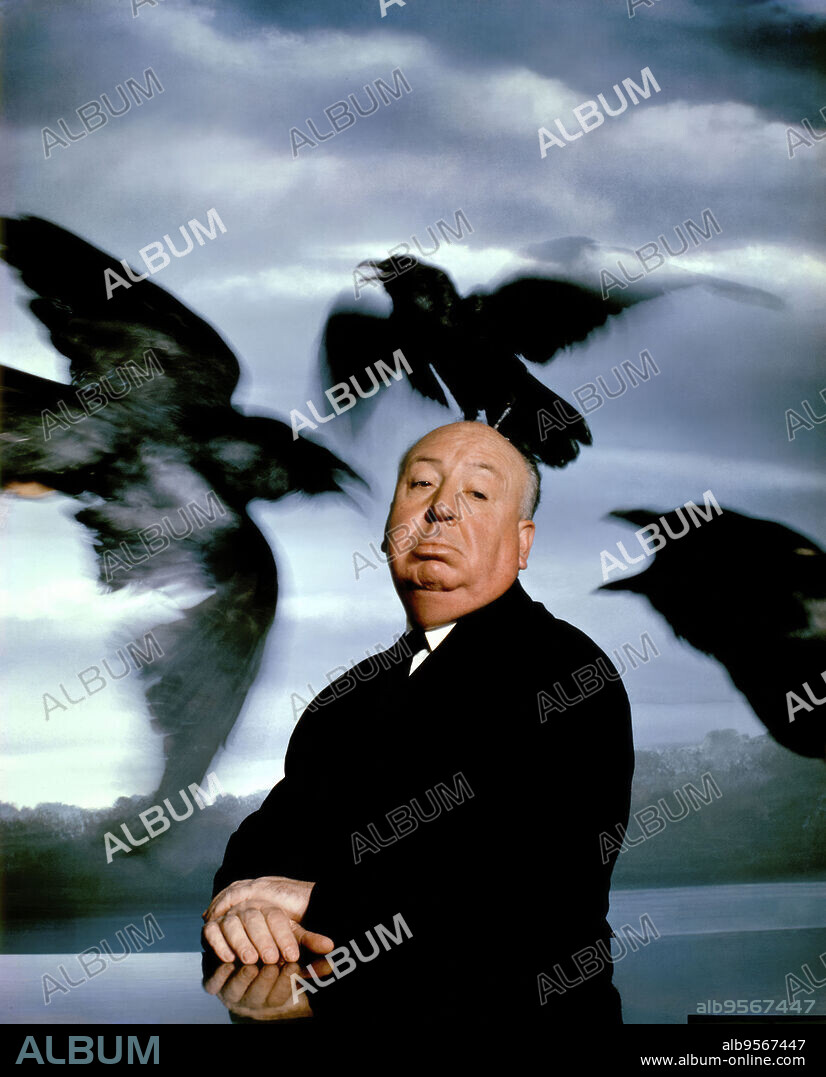 ALFRED HITCHCOCK dans THE BIRDS, 1963, réalisé par ALFRED HITCHCOCK. Copyright Alfred J. Hitchcock Productions.