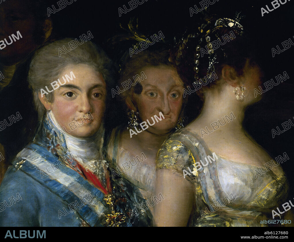 FRANCISCO DE GOYA. DETALLE DE LA FAMILIA DE CARLOS IV - FERNANDO VII Y DOÑA MARIA JOSEFA - 1800- 1801 - NP 726 - CONJUNTO Nº 2676.