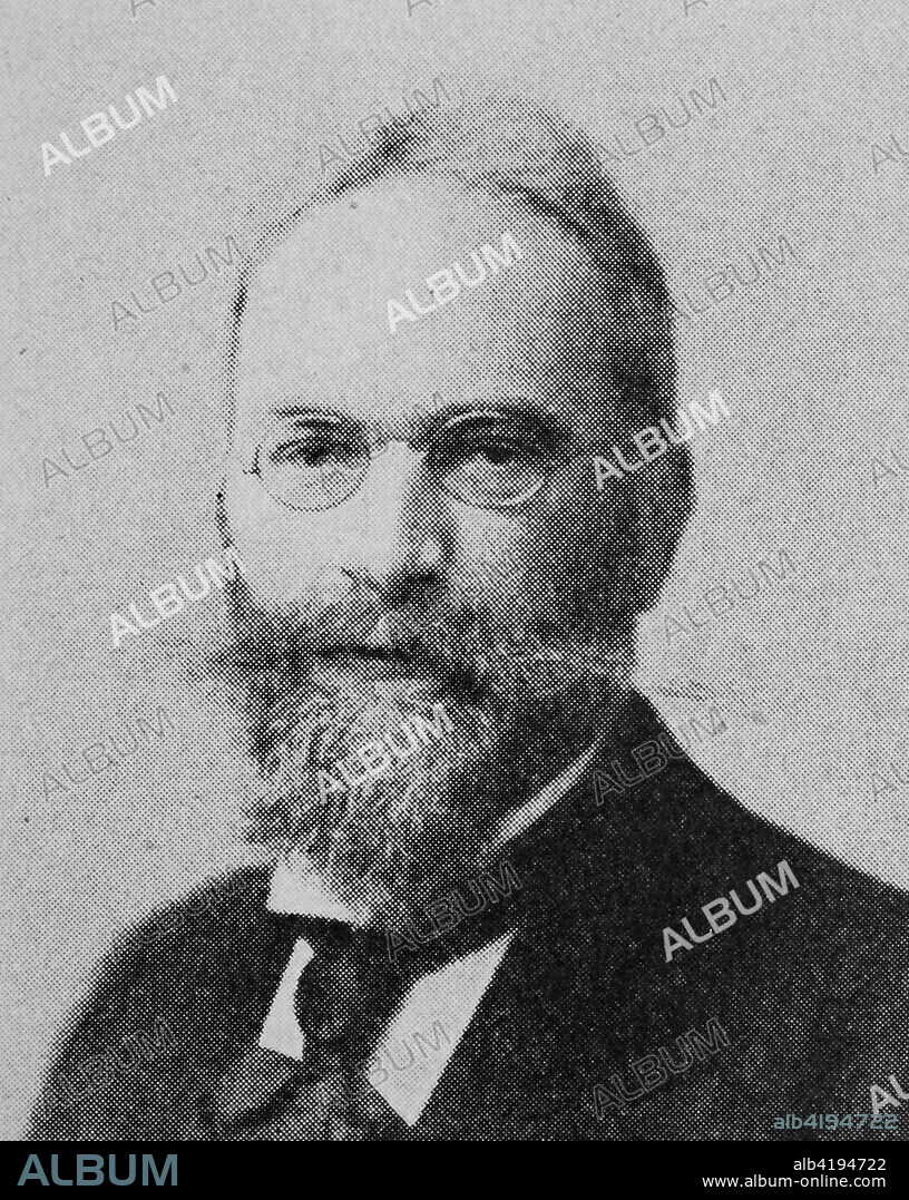 Friedrich Heinrich Philipp Franz von Hefner-Alteneck, April 27, 1845 - January 6, 1904, was a German electrical engineer and one of the closest aides of Werner von Siemens, reproduction of a photo from the year 1895, digital improved.