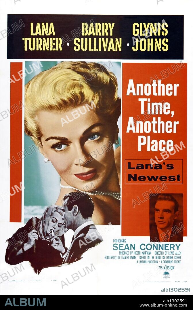 Poster of ANOTHER TIME, ANOTHER PLACE, 1958, directed by LEWIS ALLEN. Copyright PARAMOUNT PICTURES.