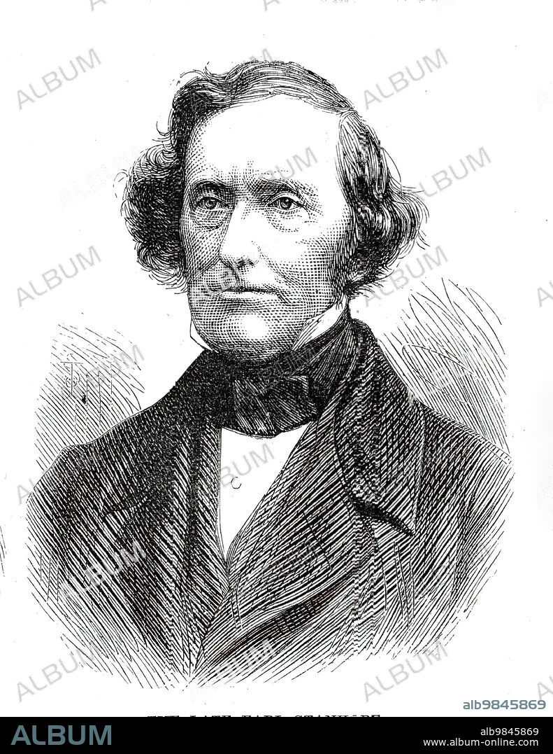 The late Earl Stanhope, 1876. 'The Right Hon. Philip Henry Stanhope, fifth Earl Stanhope, Viscount Stanhope of Mahon, and Baron Stanhope of the Peerage of Great Britain...was for a short time - namely, from December, 1834, to August, 1835 - Under-Secretary for Foreign Affairs in Sir Robert Peel's first Government...The late Earl was remarkable for his artistic tastes and literary ability, and was the originator of the National Portrait Gallery and some time president of the Literary Fund Association. He was also president of the Society of Antiquaries, a member of the Academy of Moral and Political Science...and Lord Rector of the University of Aberdeen...'. From "Illustrated London News", 1876.