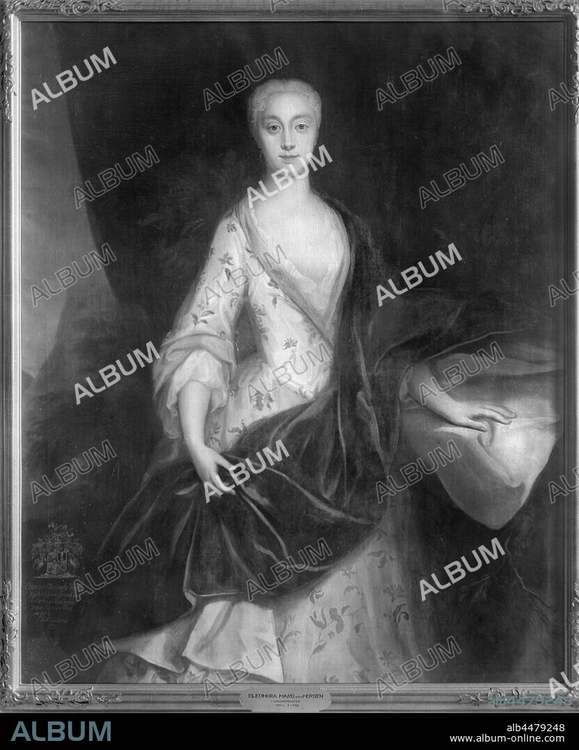 Georg Engelhard Schröder, Eleonora Margareta Wachtmeister of Mälsåker, 1684-1748, painting, Oil, Height, 144 cm (56.6 inches), Width, 112 cm (44 inches).