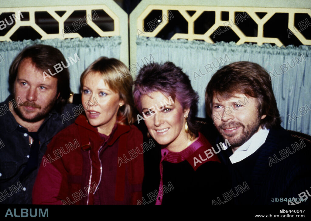 FILE 1982. The members of the Swedish pop group Abba. From left Benny Andersson, Agnetha Faltskog, Anni-Frid Lyngstad and Bjorn Ulvaeus, poses for photographer 1982.. Photo: SCANPIX SWEDEN / Code 20360.