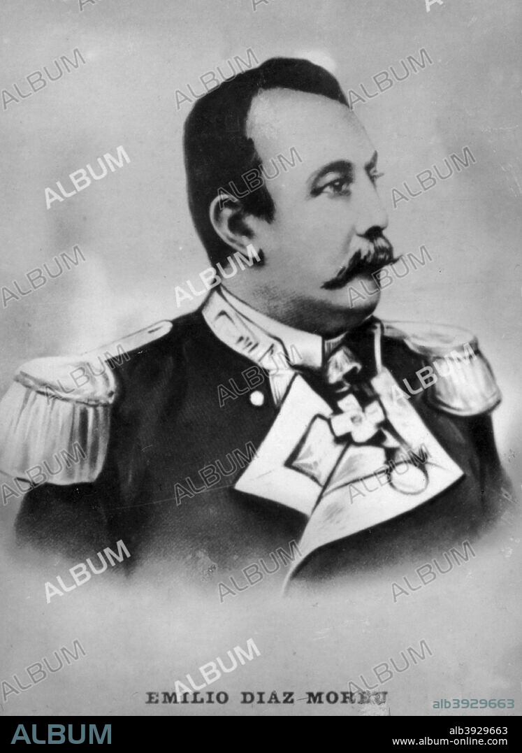 Emilio Diaz Moreu (1879-), Spanish soldier and politician, c1910. Cigar card from the History of Cuba,  Geografico Universal, Propaganda de los Cigarros Susini y La Corona , Tabacalera Cubana. Emilio Diaz Moreu Irisarry.