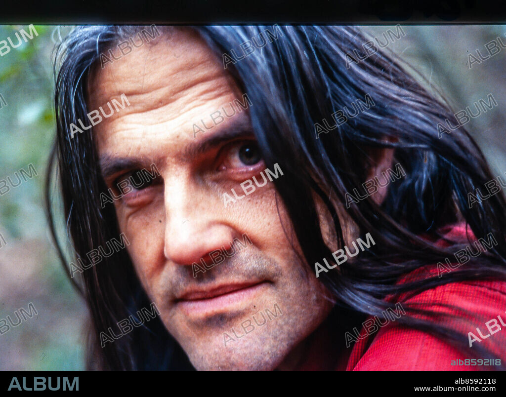 El artista Perejaume en Montnegre. Fotografía del año 2002.