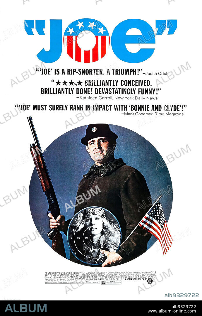 Poster of JOE, 1970, directed by JOHN G. AVILDSEN. Copyright CANNON FILMS.