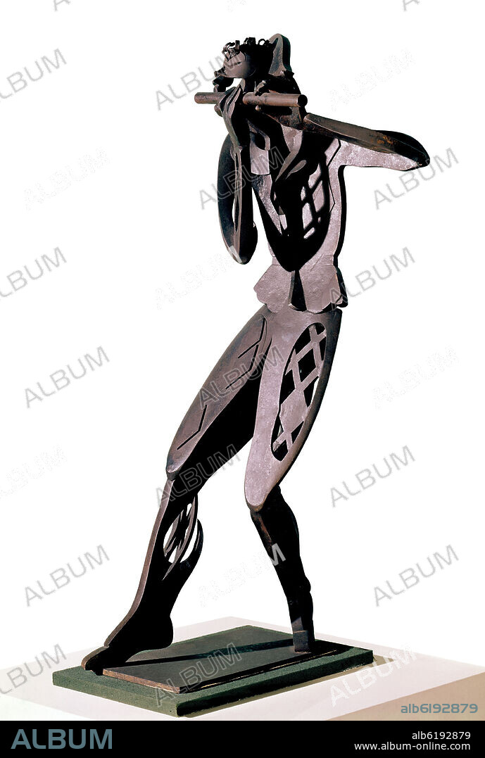 PABLO GARGALLO (1881-1934). ESCULTURA-ARLEQUIN-HIERRO.