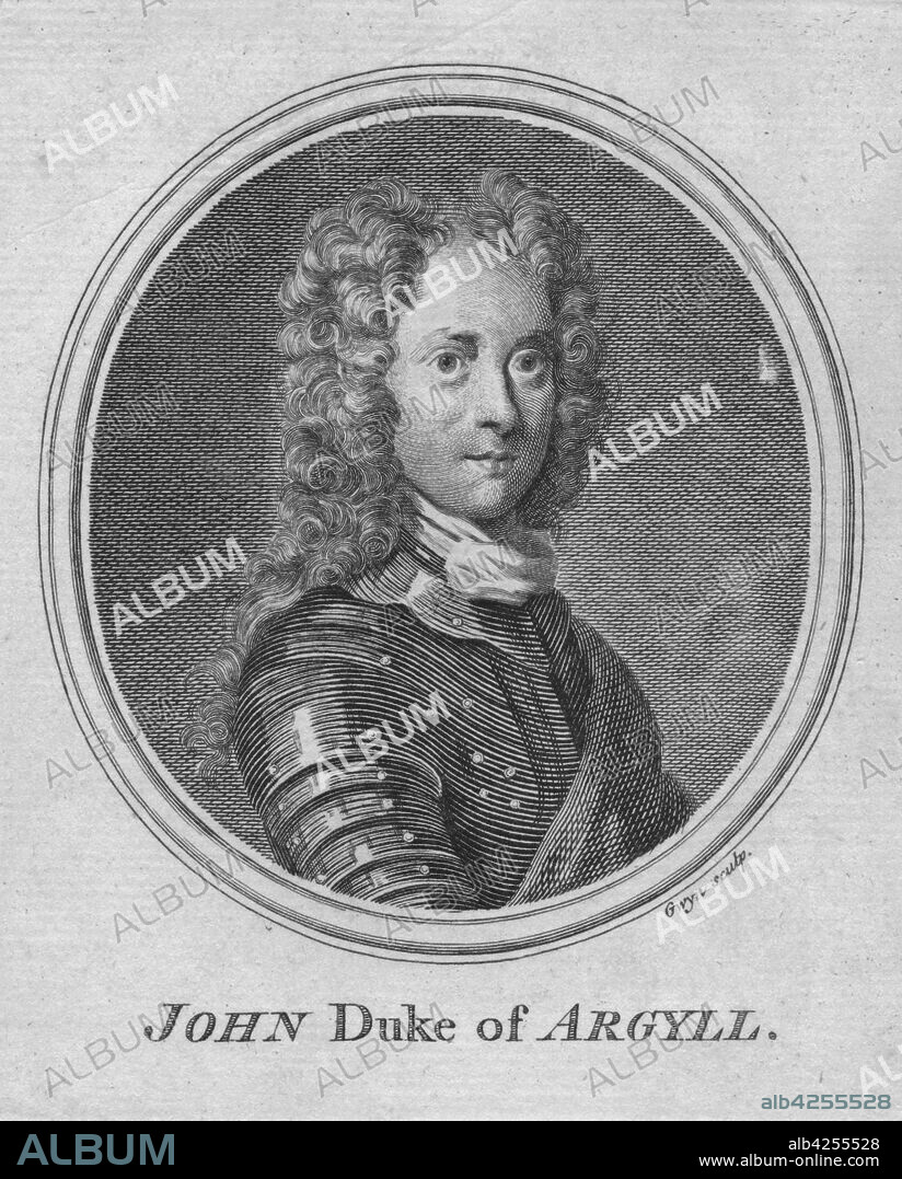 GWYN. 'John Duke of Argyll'. Portrait of John Campbell, 2nd Duke of Argyll, Scottish general and statesman. Campbell (1678-1743) fought under Marlborough's command at the battles of Oudenaarde and Malplaquet during the War of the Spanish Succession.
