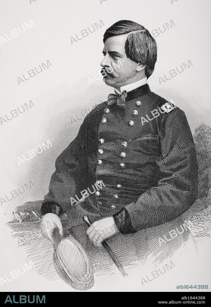 Nathaniel Prentiss Banks 1816 to 1894. Politician. Union general during the American Civil War. From photograph by Matthew Brady.