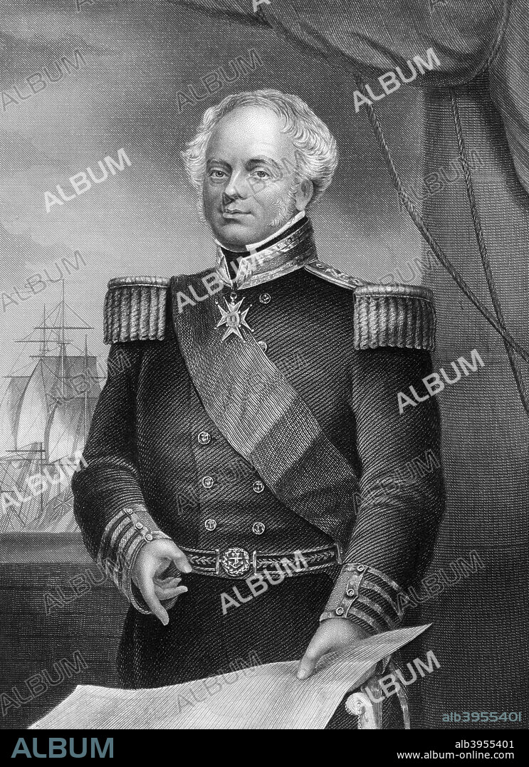 Admiral Thomas Dundas (d1841), British naval officer of the Napoleonic Wars, 1857. From England's Battles by Sea and Land, volume II: Russia and Turkey, by Lieutenant Colonel Williams, Published by The London Printing and Publishing Company (1857).