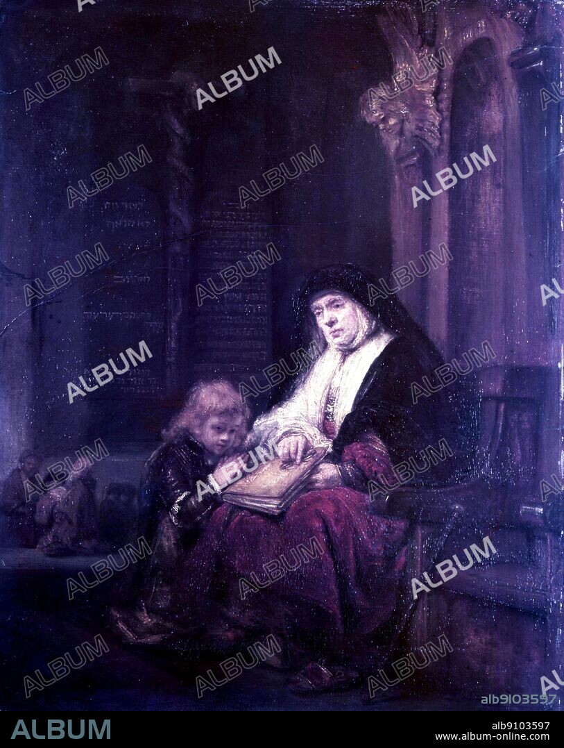 Timothy and his Grandmother. by Rembrandt. Ellesmere collection, National Gallery, Scotland. Rembrandt Harmenszoon van Rijn (July 15, 1606 - October 4, 1669) is generally considered one of the greatest painters in European art history and the most important in Dutch history. ©2006 TopFoto.