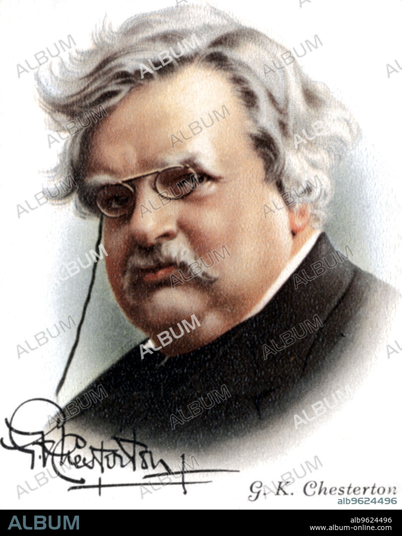 Gilbert Keith Chesterton (1874-1936), English novelist, poet and critic, 1927. GK Chesterton was the creator of the fictional detective Father Brown (1911). A Roman Catholic convert, he was a friend of the author Hilaire Belloc.