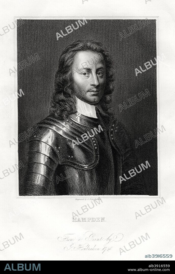 John Hampden Esquire, 19th century. English Parliamentary leader (1594-1643) who opposed King Charles I over ship money, an episode in the controversies that ultimately led to the English Civil Wars.