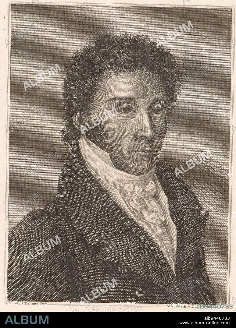 Portrait of Karl von Rotteck, Karl Barth, after Eduard Benner, 1828 - 1853, print maker: Karl Barth, (mentioned on object), after: Eduard Benner, (mentioned on object), printer: Bibliographisches Institut, (mentioned on object), Hildburghausen, 1828 - 1853, paper, steel engraving, h 147 mm - w 96 mm.