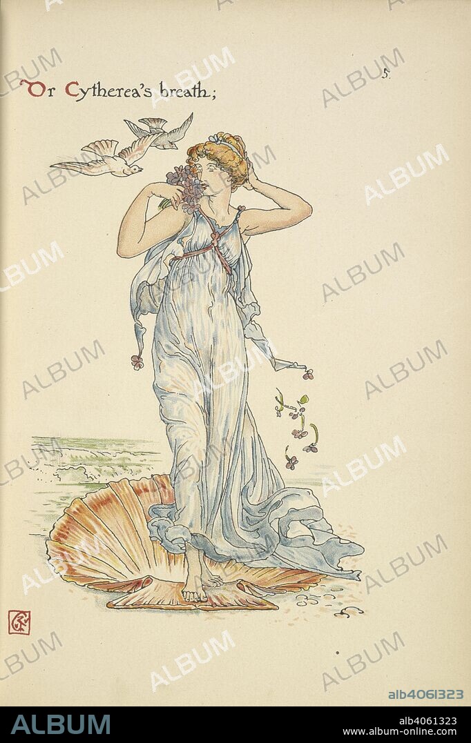 WILLIAM SHAKESPEARE. 'Or Cytherea's breath;'. Flowers from Shakespeare's Garden: a posy from the plays, pictured by Walter Crane. Cassell & Co.: London, 1906. Source: 11766.d.6 page 5.
