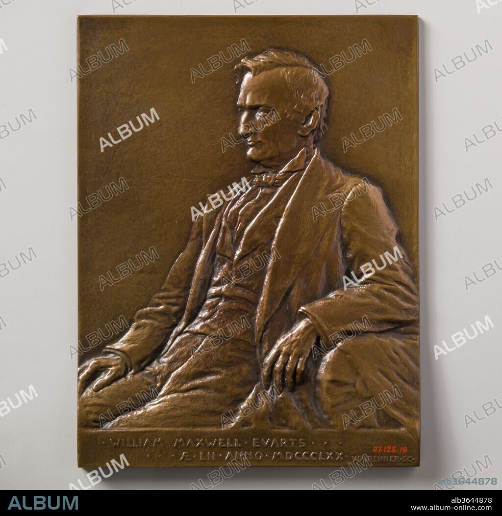 William Maxwell Evarts. Artist: Victor David Brenner (American (born Lithuania), Kaunas 1871-1924 New York). Dimensions: 6 1/4 x 4 3/4 in. (15.9 x 12.1 cm). Date: 1901.