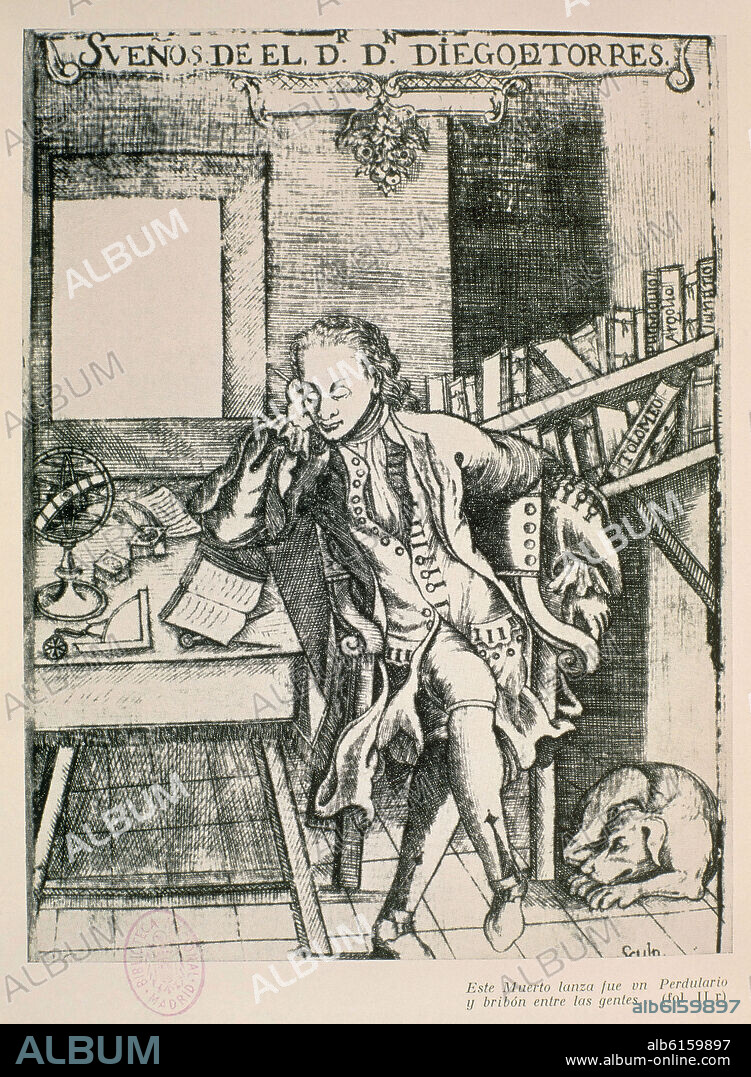 SUEÑOS DE DIEGO DE TORRES VILLARROEL (1693/1770) - ESCRITOR Y POETA DE LA ILUSTRACION ESPAÑOLA -.