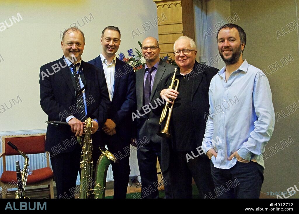 Alan Barnes with Matt Fishwick, Simon Thorpe, Henry Lowther and Frank Harrison, Methodist Church, Loughton, Essex, 22nd October 2016.