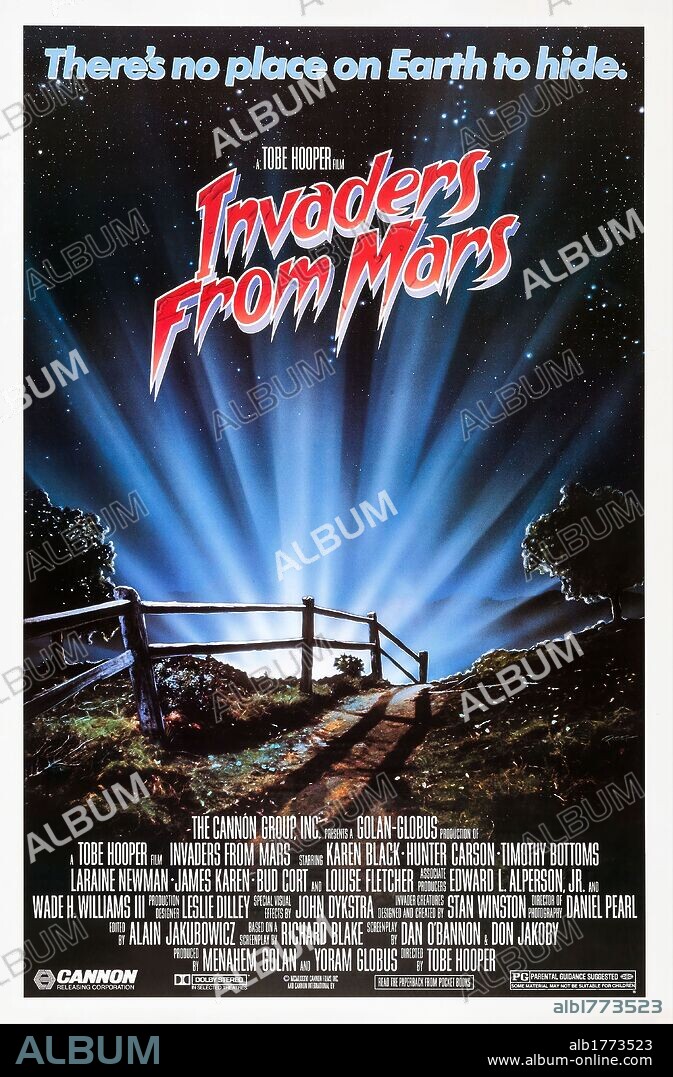 Poster of INVADERS FROM MARS, 1986, directed by TOBE HOOPER. Copyright CANNON FILMS.